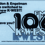 London & Engelman, K-West 106 KWST Los Angeles | March 1982